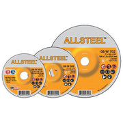Walter 08W455 Allsteel spin-on grinding wheel 4.5" x 1/4" A30TBF orange label three sizes, max 13300 RPM Type 27