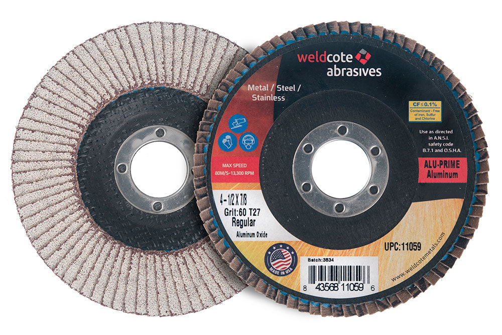 11058 Weldcote 4-1/2 X 7/8 ALU-PRIME 36G T27 FLAP DISC