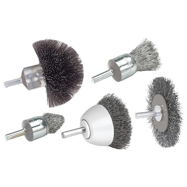 Walter 09C015 ALLSTEEL mounted crimped wire cup brush 1-1/2 inch shank-mounted steel crimped bristles