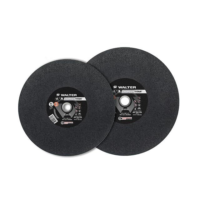 Walter 10H163 16x9/64x1-inch Chopcut Titan chop saw wheel, black abrasive disc with Chopcut Titan label, chop saw wheel