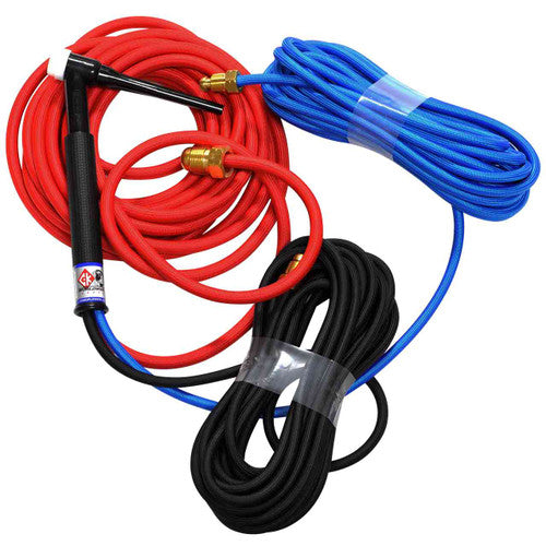 CK Worldwide TL325SF 350 Amp Rigid Head TIG Torch, Water-Cooled, 25' Super-Flex Cables, Trim-Line