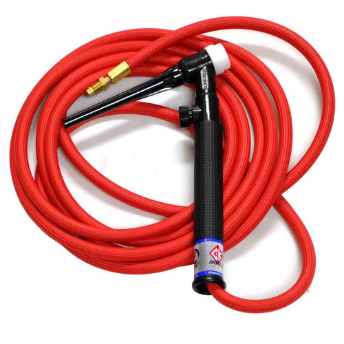 CK Worldwide CK17V-12-RSFRGT 150 Amp Rigid TIG Torch with Valve - Gas Cooled, 12.5