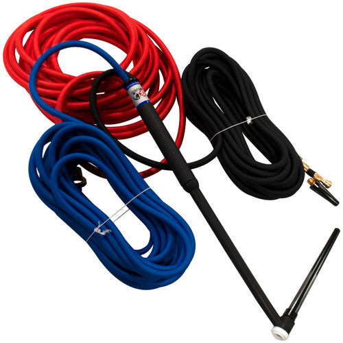 CK Worldwide CKXL225SF 250 Amp Water-Cooled TIG Torch - 25' Superflex Cable, Rigid Head