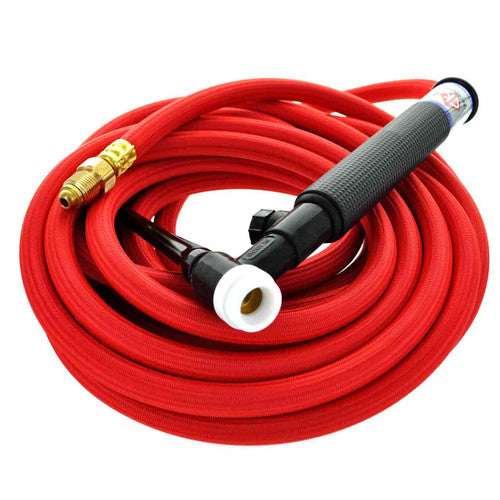 CK Worldwide CK2125VHSF RG - 200 Amp Rigid TIG Torch with Valve, Gas-Cooled, 12.5' Super-Flex Cables