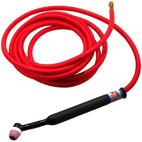 CK Worldwide CK24-12SF-OZMO 80 Amp Rigid TIG Torch - Gas Cooled, 12.5' SuperFlex Cable