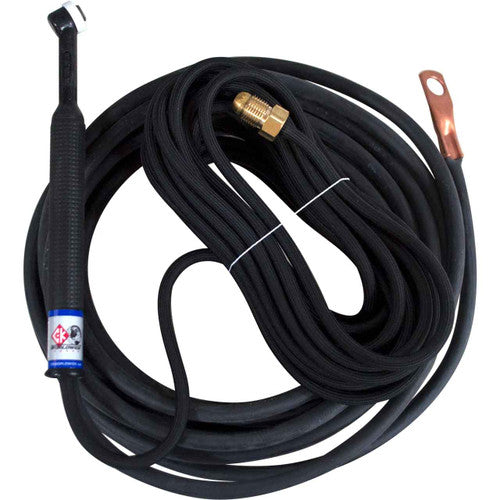 CK825NSF - CK Worldwide 80 Amp Rigid Head TIG Torch, Gas-Cooled, 25' Super-Flex Cable
