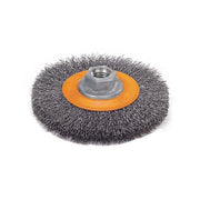 Walter 13J514 5" x 5/8" crimped stainless steel wire wheel brush, 5" flat disc with stainless crimped wire, wire wheel brush