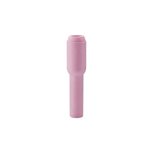 CK Worldwide 10N49L alumina cup long 5/16 inch x 3 inch, pink ceramic elongated TIG torch nozzle with narrow tapered end