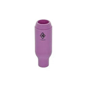 CK Worldwide 3A4 alumina TIG cup 1/4" x 1-27/32", pink ceramic elongated gas saver nozzle with narrow neck, size 4