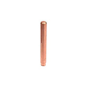 CK 13N21L copper TIG collet 0.040" (1.0mm) long design, extended cylindrical body with slotted tip and hex base