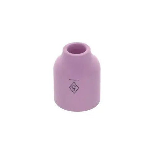 CK Worldwide 2AG5 alumina TIG cup 5/16" x 1", pink ceramic standard nozzle with size 5 diamond mark