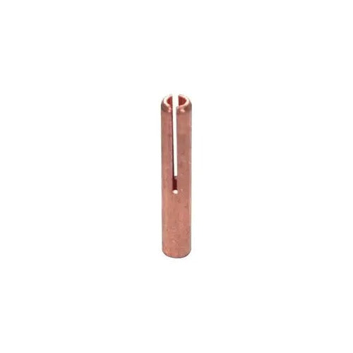 CK 24GLC332 copper gas lens TIG collet 3/32" cylindrical body with full-length slot and gas port for TIG torch