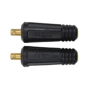 Weld Shop Supply CCD5070M Dinse connector 50mm male plug black rubber housing brass pin 1/0-2/0 cable welding connector