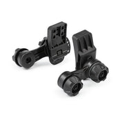 Lincoln Electric Viking KP3486-1 slotted hard hat adapter pair, black polymer mounting brackets with knobs