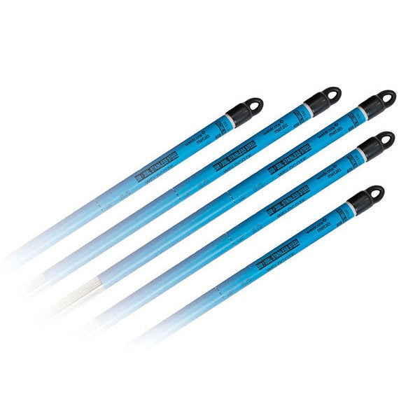 Weldcote 316L stainless steel TIG welding rod 3/32x36 in 1 lb tube, five blue-labeled rods fanned on white