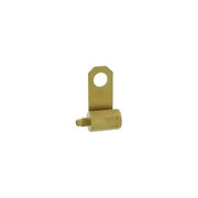 CK Worldwide 2310-1824 TIG power cable adapter, brass L-bracket with eye hole and threaded male fitting end