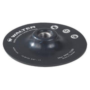 Walter 15M155 5-inch white quick-change turbo backing pad, black rubber body, 5/8-11 threaded arbor, backing pad