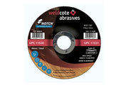 Weldcote 11531 Notch A-Prime Plus grinding wheel 4-1/2x1/8x5/8-11 T27 A30-R-BF metal steel black disc
