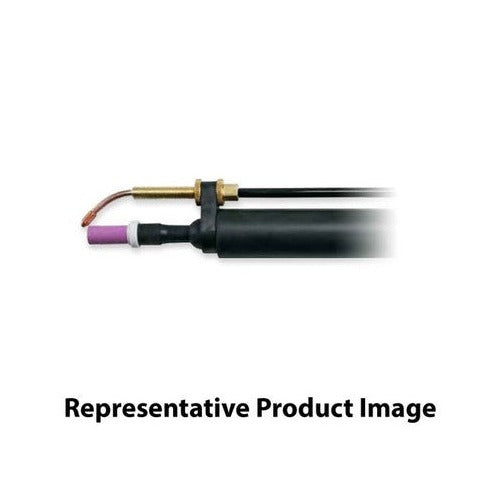 CK Cold Wire Machine Torch 300 Amp with pink ceramic cup, brass gas fitting, and black cable, TIG welding torch