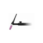 CK Worldwide CK18 RIGID 150A gas-cooled rigid valve TIG torch head with pink ceramic cup, torch body