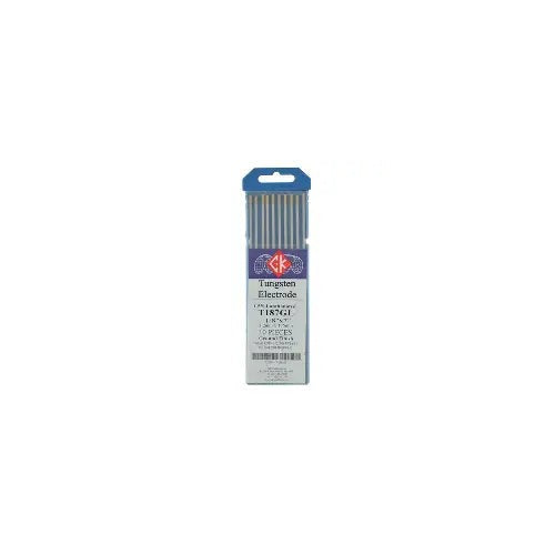 CK T187GL 1/8" 1.5% Lanthanated tungsten electrode 10-pack in blue-labeled sleeve, TIG welding tungsten electrode