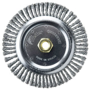 ROUGHNECK 7" ROOT PASS WELD CLEANING BRUSH, .020" STEEL WIRE FILL, 5/8"-11 UNC NUT 09000