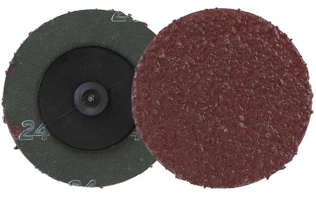 Walter 09D202 3-inch 24 grit SPINLOCK aluminum oxide resin fiber flap disc, maroon abrasive, sanding disc