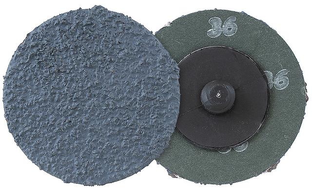 Walter 09D403 2-inch 36 grit SPINLOCK zirconia aluminia resin fiber flap disc, blue-grey abrasive, sanding disc