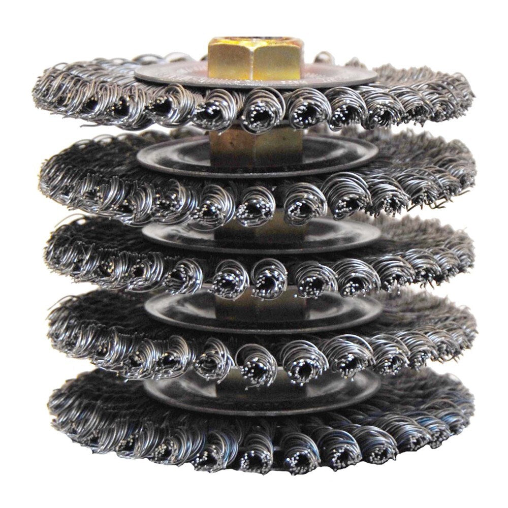 Roughneck Stringer Bead Wheel, 4in D x 3/16in W, Carbon Steel, 5/8-11 UNC Arbor