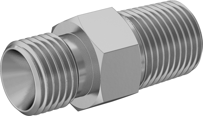 Regulator Outlet Bushing, 200 psi, Brass, A-Size, 1/8 in (NPT) RH, Male, Oxygen