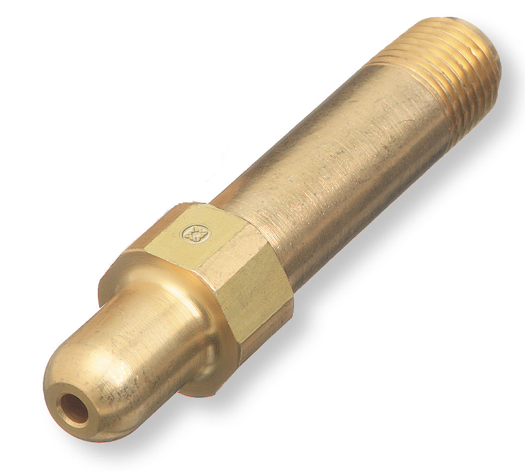 Regulator Inlet Nipples, Air, 1/4 in (NPT), 3", Brass, CGA-347