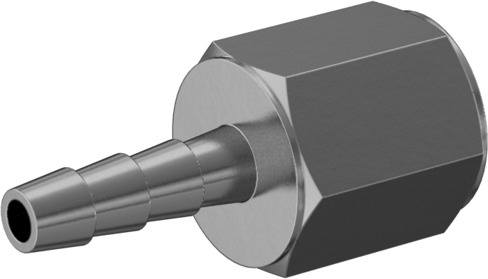 Brass Hose Adaptors, Female Hose/Barb, Brass, 1/4 in