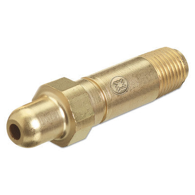 Regulator Inlet Nipples, Air, 1/4 in (NPT), 2 1/2", Brass, CGA-346, Hand-Tight