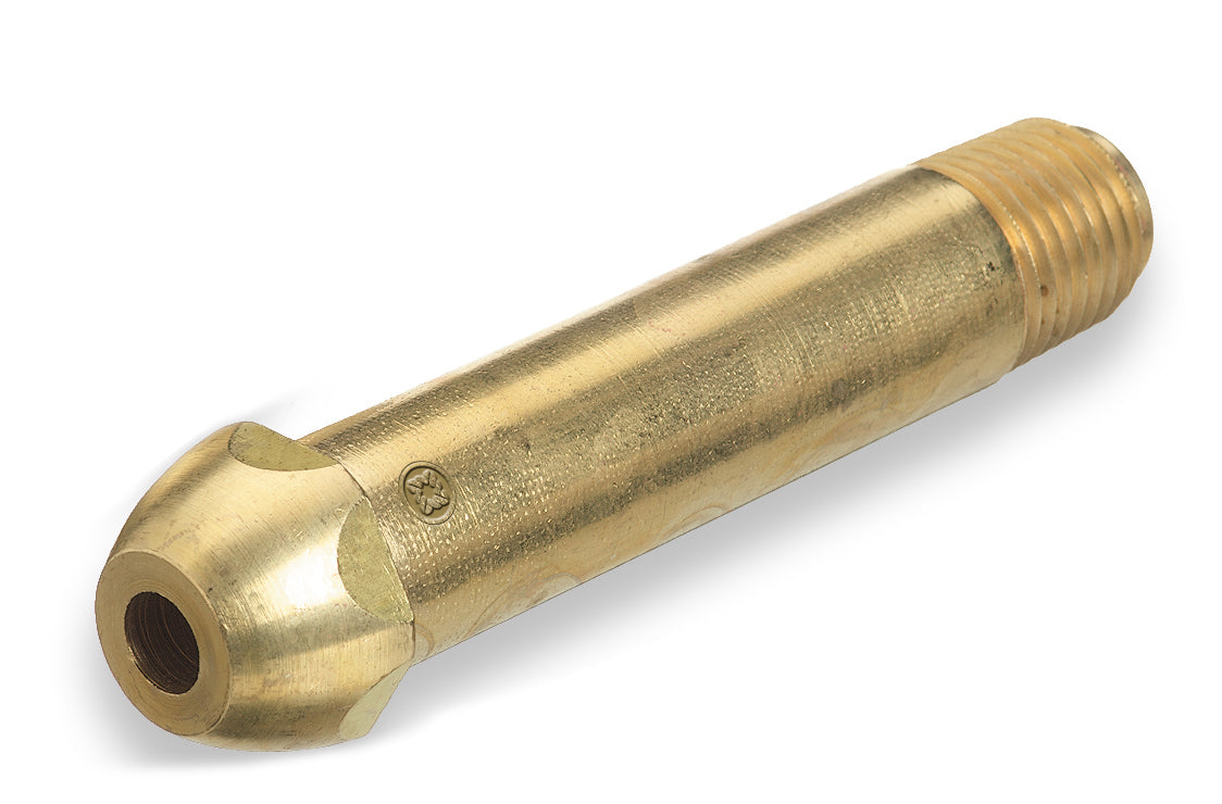 Regulator Inlet Nipples, Acetylene (POL);  Ind Air,1/4"(NPT), 3", CGA-510; CGA-590