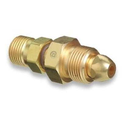 Brass Cylinder Adaptor, CGA-580 Nitrogen x CGA-320 Carbon Dioxide