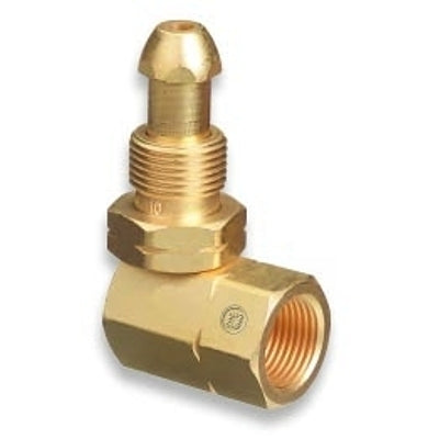 Brass Cylinder Adaptors, From CGA-510 POL Acetylene To CGA-510 POL Acetylene 90°
