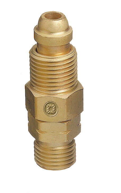 Inert Arc Hose & Torch Adaptor, 200 psi, Brass, B-Size RH Male x CGA-02 9/16 in-18 RH Male