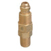 Inert Arc Hose & Torch Adaptor, 200 psi, Brass, B-Size RH Male x 1/4 in NPT Male