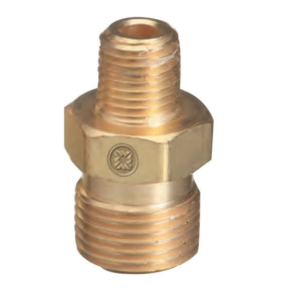 Male NPT Outlet Adaptor for Manifold Pipelines, Brass, Oxygen, 1/4 NPT
