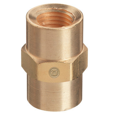 Pipe Thread Coupling, Adaptor, 3,000 psi, Brass, 1/4 in NPT Female