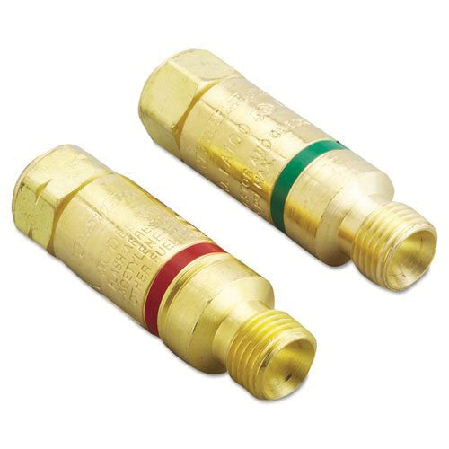 Flashback Arrestor Set, Oxygen/Fuel Gas, Torch, 9/16 in to 18 TPI
