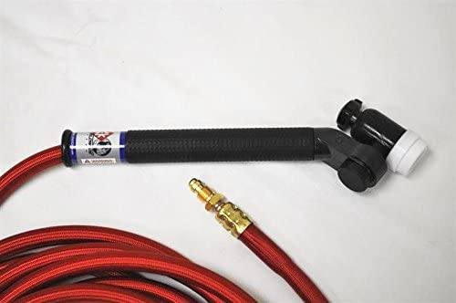 CK Worldwide | TIG Torch #17 - 3 Series FL150 (Gas Cooled) (CK-FL1512SF) W/ 12.5ft. Super Flex Cable