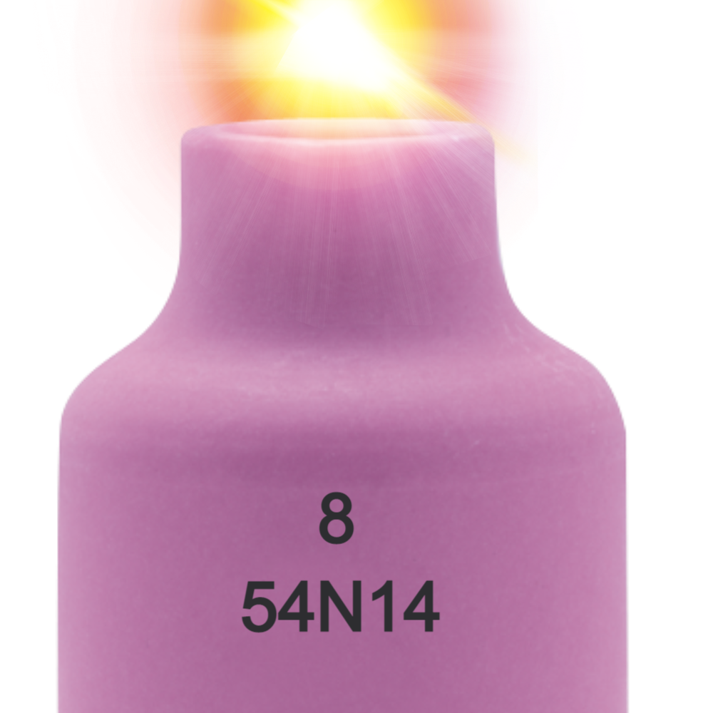 54N14 Alumina Medium Gas Cup 1/2" x 1-5/8  54N14, Ck Worldwide 3AG8