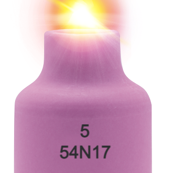 54N17 Alumina Medium Gas Cup 5/16" x 1-5/8  54N17, Ck Worldwide 3AG5