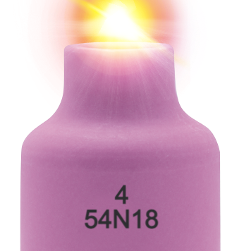 54N18 Alumina Medium Gas Cup 1/4" x 1-5/8  54N18, Ck Worldwide 3AG4