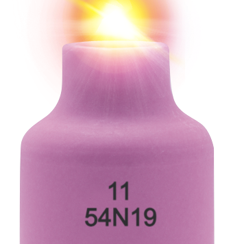 54N19 Alumina Medium Gas Cup 11/16" x 1-5/8  54N19, Ck Worldwide 3AG11