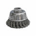 CGW 60540 4" CUP BRUSH KNOT .020 STAINLESS 1 ROW 5/8-11