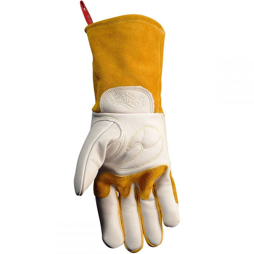 Caiman 1810-Cow Grain Unlined Palm 2-Layer Insulated Back Welding Gloves