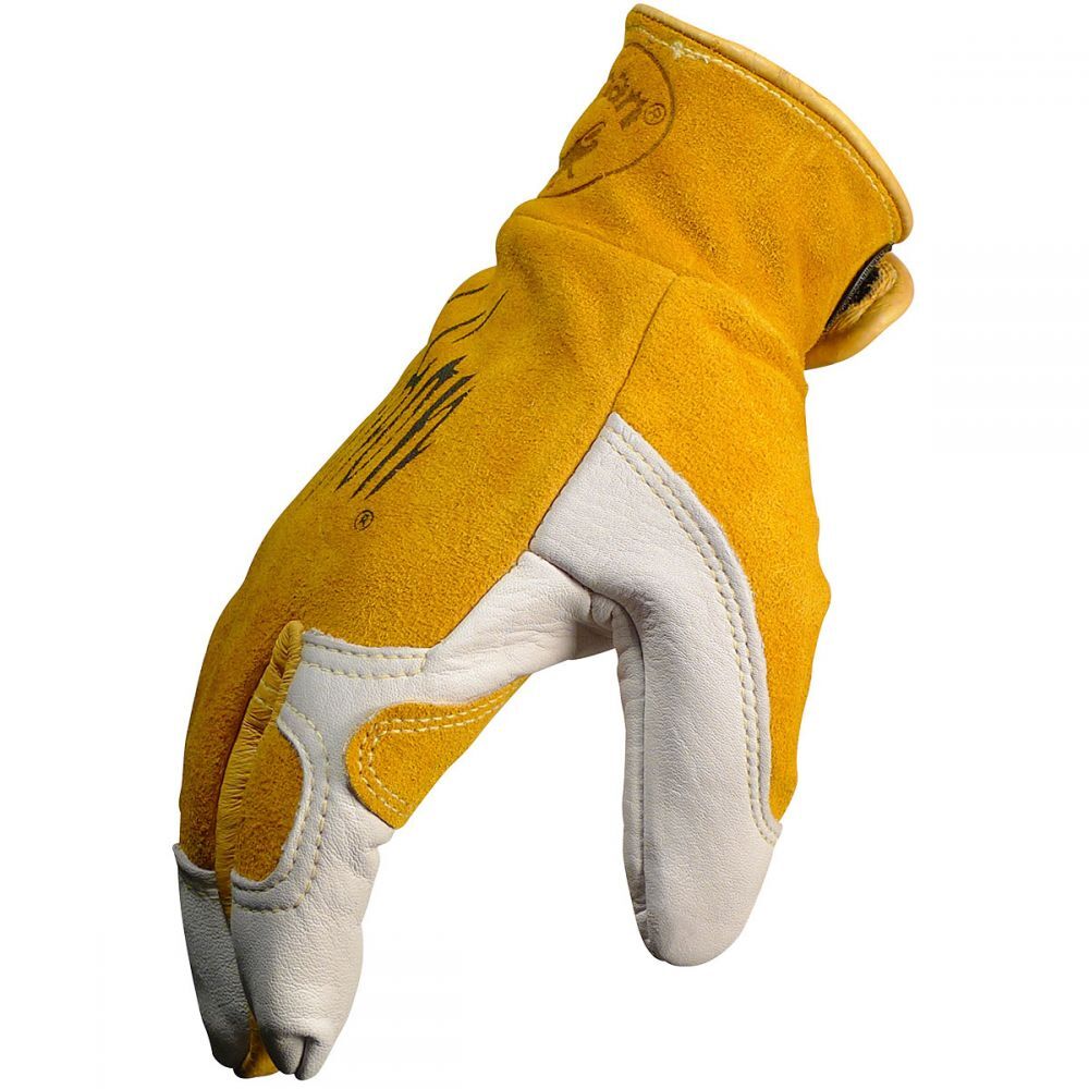 Caiman 1828 Medium Cow Grain Unlined TIG/MIG Welding Gloves