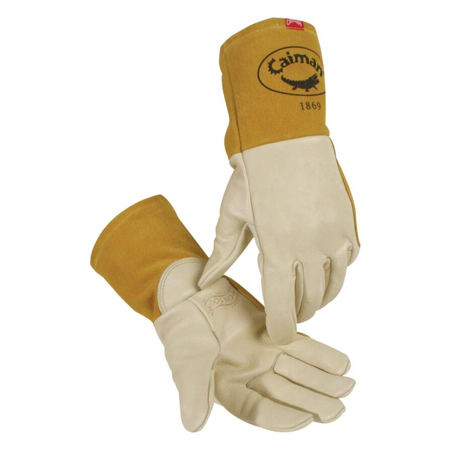 Caiman 1869 - Medium Goat Grain Unlined MIG Welding Gloves